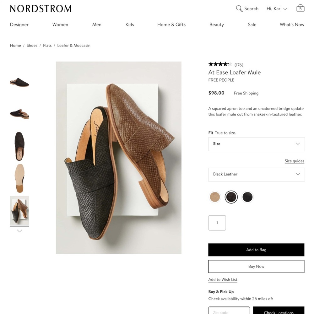 FREE PEOPLE‼️ Slide on mule